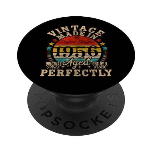 Decoraciones vintage de 68 cumpleaños vintage 1956 68 cumpleaños PopSockets PopGrip Intercambiable