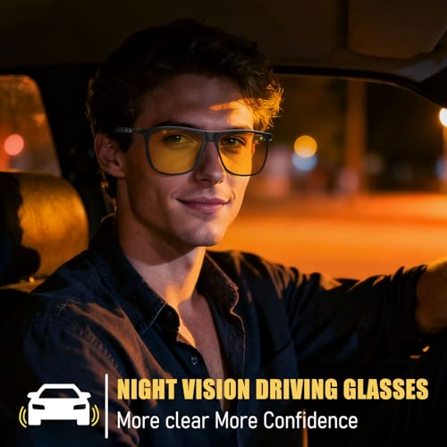 Image of HAOLOTA Polarized Sunglasses for Men Ultralight Carbon Fiber Temple,Square Sunglasses UV400 Protection for Driving /Golf