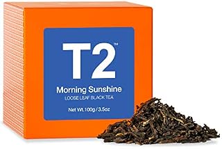 T2 Tea - Morning Sunshine Black Tea, Loose Leaf Black Tea in Gift Cube, 100g, 3.5oz
