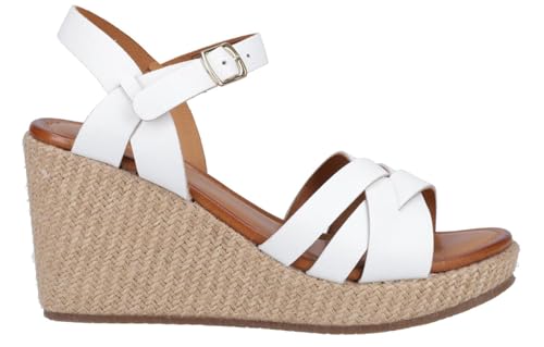 Hush Puppies Female Phoebe Wedge Sandal, White, 6