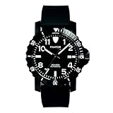 Pantor Diver Watches for Men- 300m Automatic Watches with Rubber Strap_ Steel Dive Watch_Conch AG (Black)