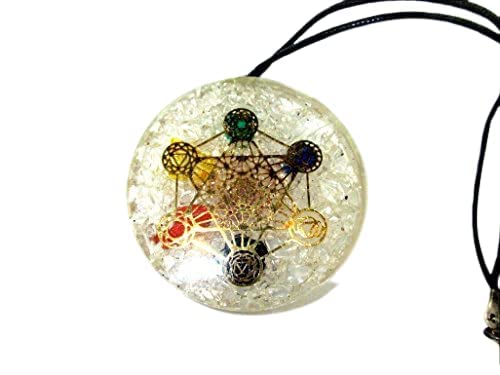 Jet International Jet Metatrons Cube Merkaba 7 Chakras With Crystals Stones Orgone Pendant 2 Inch Approx Adjustable Energy Generator Necklace(Crystal Quartz Orgone Metatron Pendant) (B0B6Q29RJS) Amazon Price History, Amazon Price Tracker