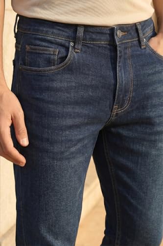 Image of Louis Philippe Men's Smart Fit Stretch Fabric for Comfort Premium Wash Aesthetic Authentic Twill and Durable Jeans