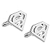 Zealmer 316L Stainless Steel Cufflinks for Men Business Wedding 1 Pair