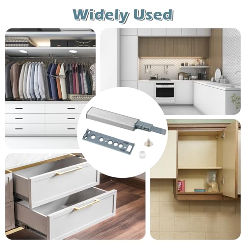 2 Stück Drucktüröffner Push to Open Türöffner, Schranktür Dämpfer, Schrank Türöffner Tip On, Türen Möbel Schubladen Schranktür Drucktüröffner, Druckschnapper Öffner Druck, für Bücherregale, Türen