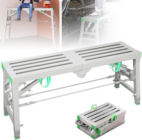 Plataforma de trabajo plegable ligera para pintar techos altos sin ayuda