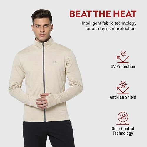 Image of TVS Sunscreen Jacket for Men | UPF 50+ UV Protection | Lightweight & Breathable Jacket with Odor Control Technology | Anti-Tan Shield Formula