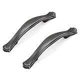 HESTIA HARDWARE 10 Pack | Antique Silver Cabinet Handles Pewter Brushed Cabinet Pulls, 3 Inch Hole Center Arch Pull Kitchen Hardware for Cabinets (Z8.10.B)