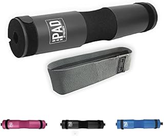 PROTONE barbell pad/squat pad with glute band set - foam support sleeve for olympic barbell up to 28mm diameter