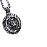 ZFHTJEKNCS 316L Acero Inoxidable Retro Dominante Anillo de León Moda Masculina Hip Hop Motero Animal Ring Regalo para Fiesta navideña