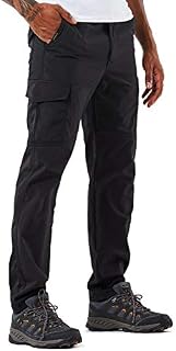 Men's Outdoor Hiking Pants Lightweight and Thick Fleece Cargo Climbing Camping Ski Trousers