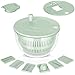VINATO 4.5L Centrifuga per Insalata, Insalatiera, Include 5 Lame + 1 Accessorio per Spremitura Manuale, Taglia Verdure Multifunzione - Lavaggio, Asciugatura e Taglio. immagine