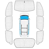 KMF 8pcs Full Sun Shades Custom for Toyota Sienna 2013-2018 Accessories, Sienna Sunshade Car Window Covers for Windshield Side Rear, Sun Visor UV Block and Blackout Privacy for Camping Outdoor