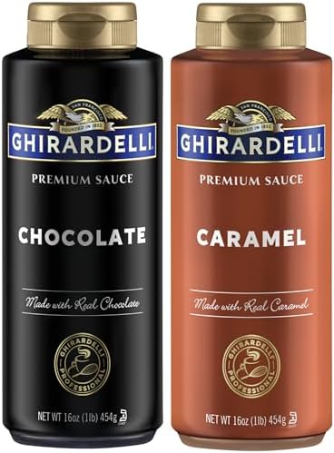 Ghirardelli Chocolate & Caramel Sauces 16 Oz Squeeze Bottles