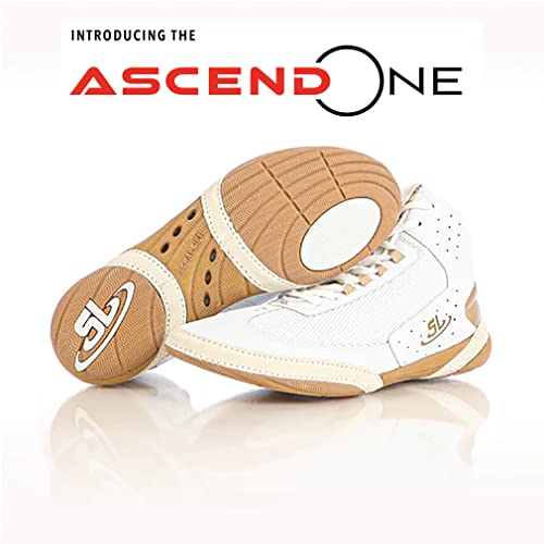 ScrapLife | Ascend One Bo Nickel Signature Model Wrestling Shoes | White & Gold2