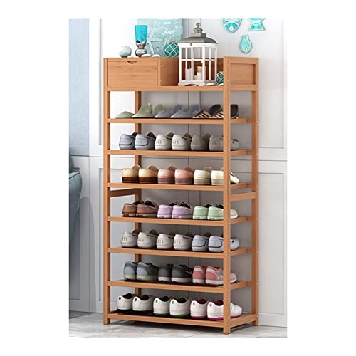 Étagère à chaussures verticale bois naturel pour une entrée moderne et accueillante