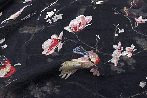 Gerinly Fashion Scarfs For Women Fall Lightweight Large Cotton Scarves For Headwraps Bufandas De Mujer Elegantes (Black) #TOP6