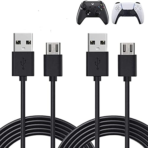 PS4 Controller Charger Cable, 2Pack 3FT Micro USB Charging Cable for Playstaion 4, PS4 Slim/Pro, Xbox One S/X Controller, Dualshock 4, Galaxy S7/S6/S4/J7/J3,Note 5/4 Android Phones 1