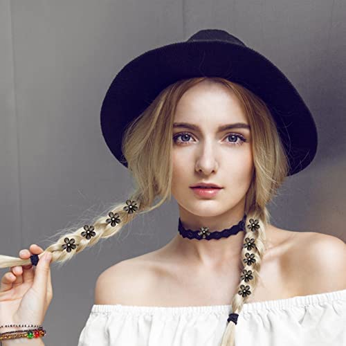 10 Pcs Mini Diamond Hair Claw Clips,Small Hair Clips Flower Hairpins Hair Accessories for Women,Girls,Sweet Mini Barrettes Hair Styling Accessories for Photograph,Daily,Party,Wedding (black) - Image 4