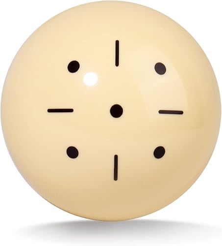 GSE Balón de entrenamiento de práctica de billar, grado AAA, bola estándar de billar con puntos negros, accesorios de billar (6 onzas, 2-14 pulgadas)