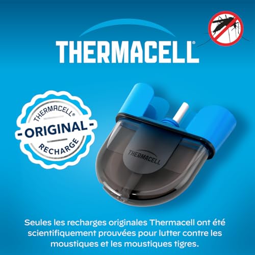 THERMACELL Wkład w płyn przeciw komarom i komarom tygrysy, skuteczna ochrona 29m², kompatybilny z tarczami, trwałość 80 godzin, bezwonny, 1 opakowanie 2 sztuki