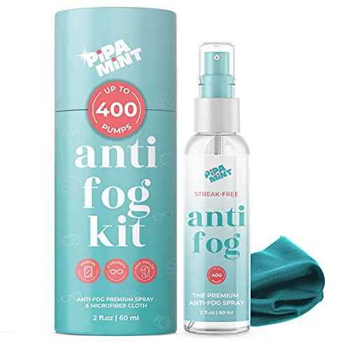 Anti Fog Spray for Glasses - Cloth Included - for Glasses, Goggles, Diving, Helmets, Swim Goggles - Anti Reflective, Anti Fog for Glasses | Prevents Fogging of Glass, Long Lasting Solution
