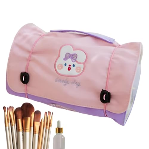 Bolsa de viaje de maquillaje plegable, bolsa de aseo 4 en 1, extraíble de viaje, bolsa de aseo de viaje, bolsa de aseo plegable con asa para mujer, talla única, ver descripción, Ver descripción