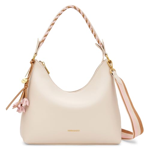 Image of Miraggio Summer Scoop Hobo Handbag For Women With Adjustable & Detachable Strap | Top Handle Hobo Bag For Daily Use