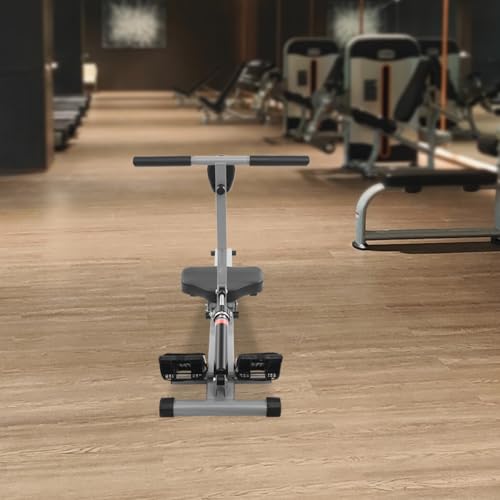 innytund Domowa maszyna wioślarska z 12 poziomami oporu, trenażer całego ciała z wyświetlaczem LED wskazujący kalorie i czas, kompaktowe urządzenie fitness na plecy i brzuch, stabilna z żelaza, 125 x