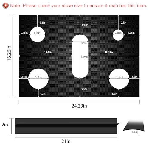 Hasanbar RGR004 Stove Cover Gas Stove Top Burner Covers Protectors For Samsung Gas Range Stove Mat Protector Reusable, Oven Liners Mat Gas Range Protectors Covers, Stove Guard Non-Stick Washable thumb #1