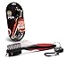 Shaun Webb Golf Brush Cleaner Set - Wire and Nylon Bristle Brushes for Golfing Accessories, Clubs, Shoes, Irons, Woods, Groove - Spike with Rubber Cover, Retractable Zipline Cord, and Carabiner Clip