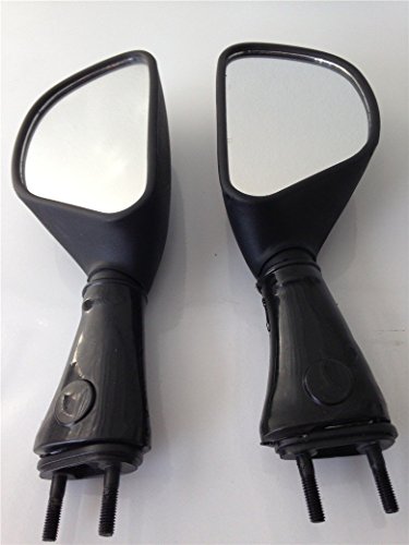 HTTMT MT068- Motorcycle Black Aftermarket Racing Mirrors Compatible with 1998-2002 Kawasaki Ninja ZX6R / 1998-2003 Kawasaki Ninja ZX9R / 2006-2008 Kawasaki Ninja 650R