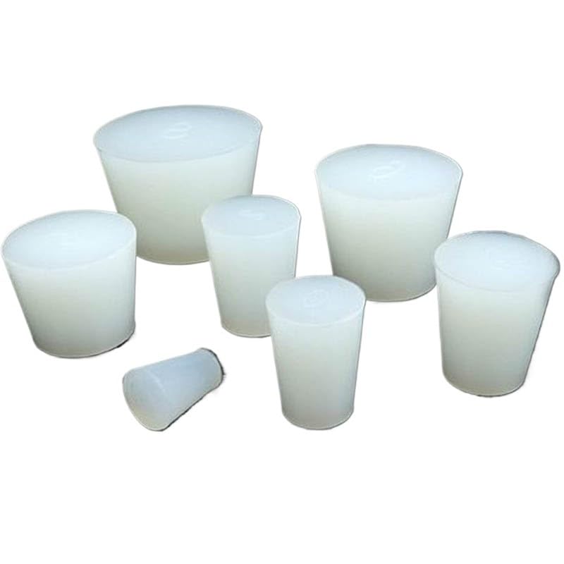 1PC White Silicone Rubber Wine Stopper Solid Plug Without Hole Food Grade Airlock Valve Brew For Fermentation Barrel Home Beer Brewing (Color : 24x18x26mm, Size : 1Pc)