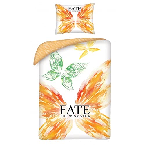 Halantex FATE THE WINX SAGA - Parure de lit - 2 pièces Housse de couette 140 x 200 cm + taie d'oreiller 70 x 90 cm - Multicolore - 100 % coton