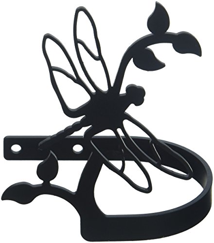 Village Hierro Forjado 4,75 Pulgadas Libélula Cortina alzapaños, Negro, 4 3/8 en. W x 4 3/4 en. H x 3 1/4 en. D Cover