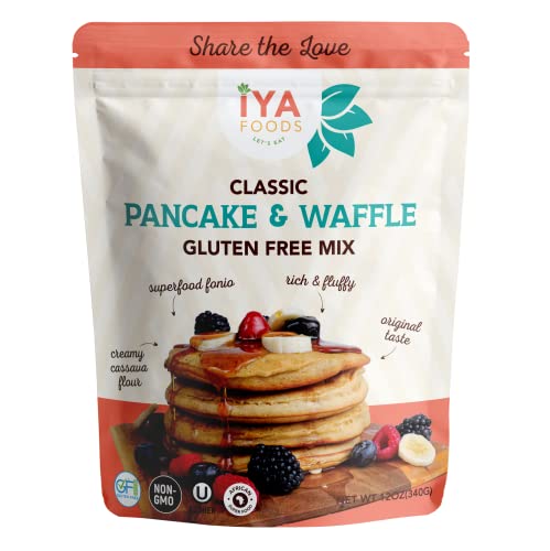 Iya Foods Gluten Free Pancakes & Waffles Mix 12Oz (Pack Of 2) Bundled With Chocolate Orange Bundt Cake Baking Mix 12Oz (Pack Of 2) #TOP1