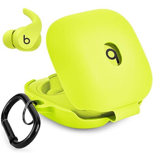 Case for Beats Fit Pro Cover VISOOM Soft Case for Apple Beats Fit Pro 2021 Silicone Protective Beats Pro Case Shockproof Beat Pro Fit Case Logo Visible Beats Earbud Case Cover with Keychain
