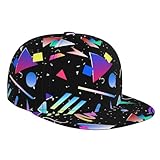 80s 90s Vintage Disco Theme Baseball Cap Adjustable Breathable Fashion Snapback Flat Bill Hat Casual Hip Hop Hats For Men Women Outdoor