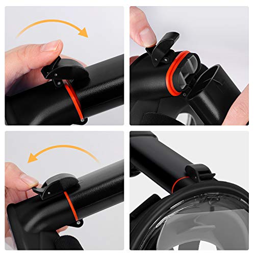 image for Gpeng Full Face Snorkel Mask, Foldable Snorkeling Mask with Detachable