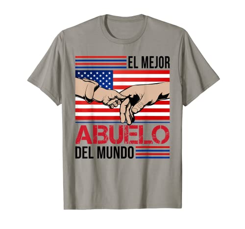 El Mejor Abuelo Del Mundo Hombres Bandera Americana Decoración Abuelo Camiseta