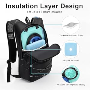MIYCOO Hiking Backpack with 2L Water Bladder, Hydration Backpack for Running — photo 4 of 6