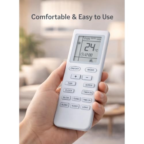 Image of 7-SAT Compatible with Voltas Ac Remote Control, Replacement Remote for Voltas Ac Remote Original (Come with 2 AAA Batteries)