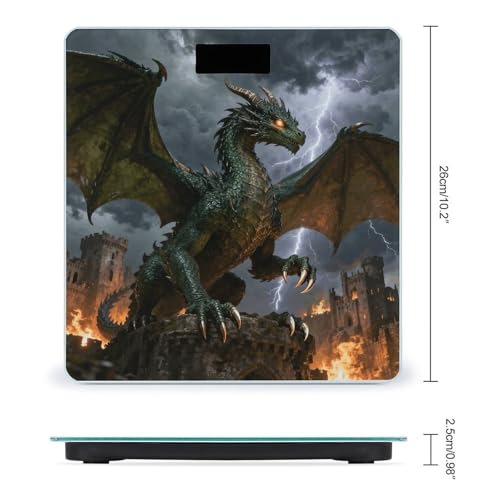 Báscula digital Dragon para baño, alta precisión hasta 180 kg miniatura 2