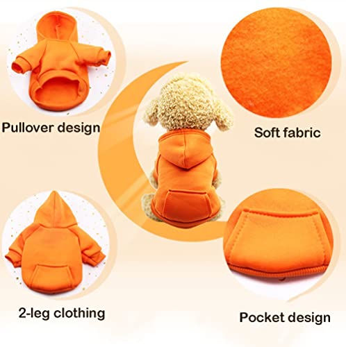 YeeHui Plus Moletom com capuz de bolso para cães roupas bípeis design de cor pura decoração quente c