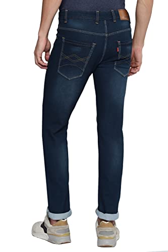 Image of Allen Cooper Slim Mid Rise Stretchable Denim Jeans for Men