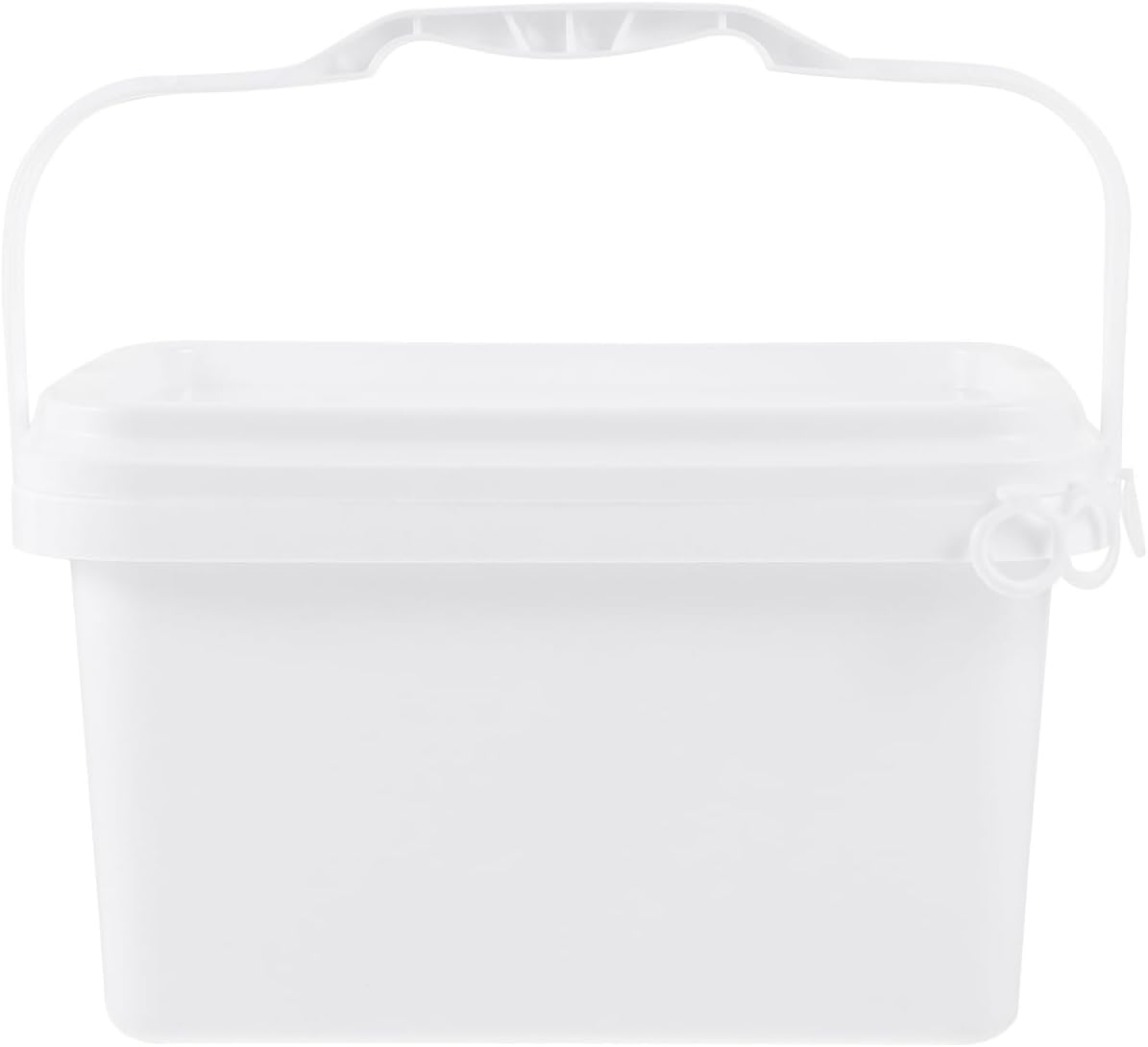 Cabilock 0.5 Gallon Paint Bucket with Lid and Handle - Lightweight Rectangular Plastic Pail for Paint Storage and Home Use