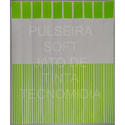 250 Pulseiras verdes fluor Soft jato de tinta impressão jato de tinta, cera ou silk