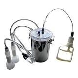 2-Liter-Handmelkmaschine for Schafe und Kühe mit Vakuumpumpe Melkeimer inklusive Flasche for Landwirtschaft, Markt Haushalt für Schafe, Ziegen und Kühe