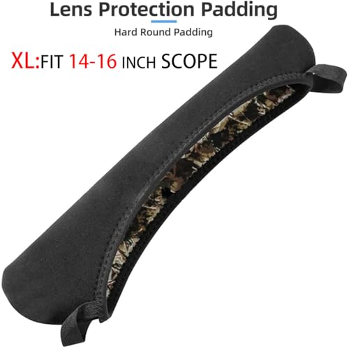 MiJiTrio Scope Cover Waterproof Neoprene Scope Covers Optics Lens Cover | 2pack Medium Fits 9″-11″ |L12″-14″ |XL15″-16″Length Scopes Spotting Optics Lens Cover (XL)