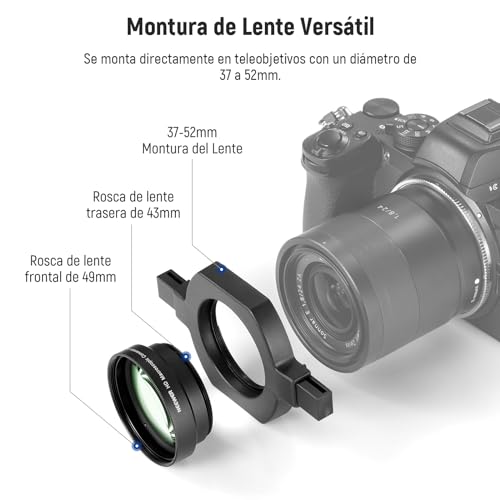Adaptador de Lente Macro NEEWER 43mm 37-52mm Compatible - Fernando Cortés Adaptador de Lente Macro NEEWER 43mm 37-52mm Compatible - Fernando Cortés
